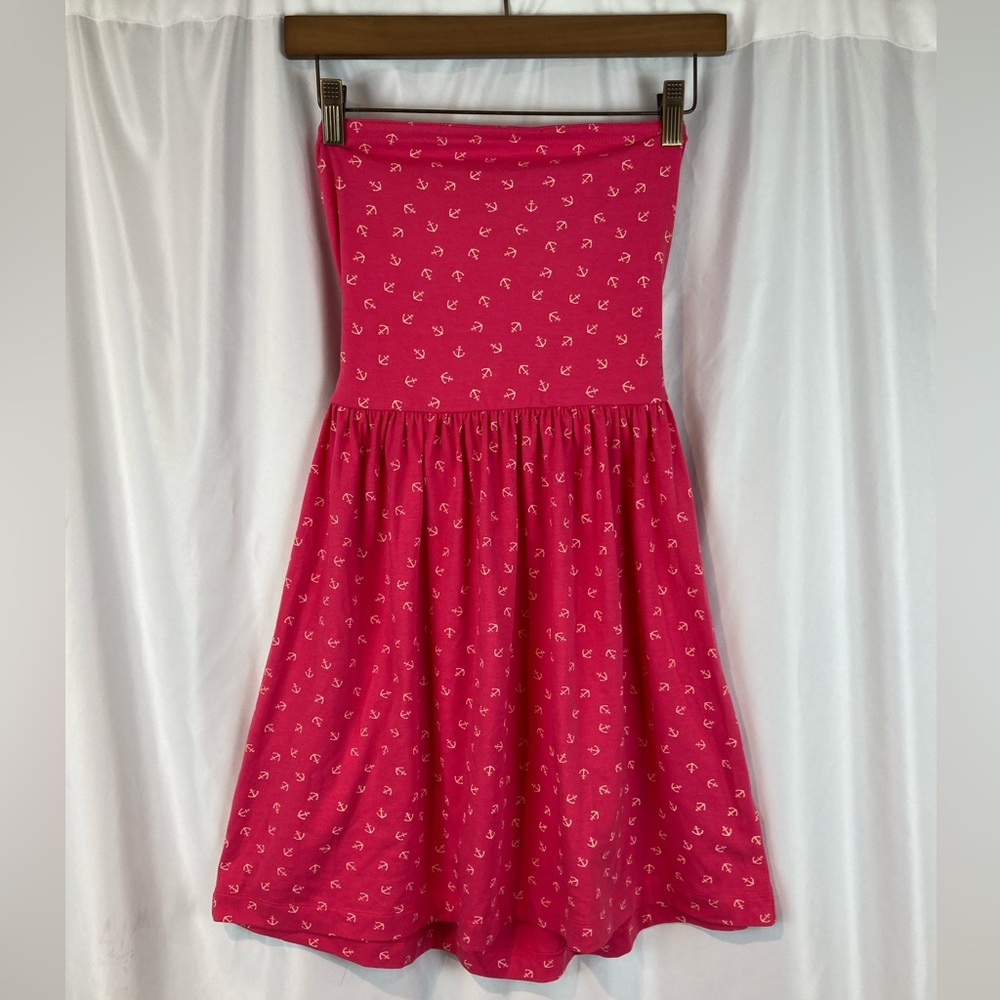 Ocean Drive Tie Back Strapless Dress size M Pink